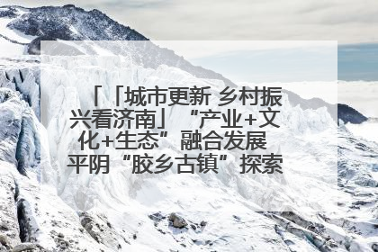 「城市更新 乡村振兴看济南」“产业+文化+生态”融合发展 平阴“胶乡古镇”探索振兴路径成效显著