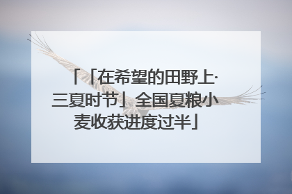 「在希望的田野上·三夏时节」全国夏粮小麦收获进度过半