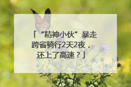 “精神小伙”暴走跨省骑行2天2夜，还上了高速？