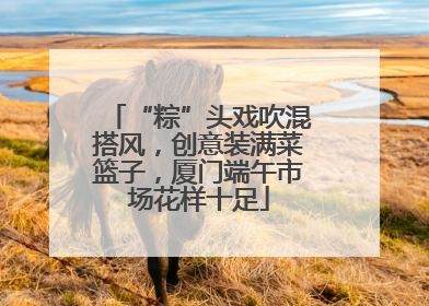 “粽”头戏吹混搭风，创意装满菜篮子，厦门端午市场花样十足