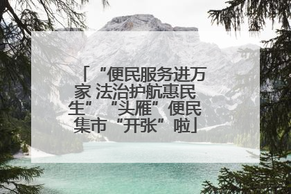 “便民服务进万家 法治护航惠民生”“头雁”便民集市“开张”啦