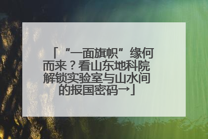 “一面旗帜”缘何而来？看山东地科院解锁实验室与山水间的报国密码→