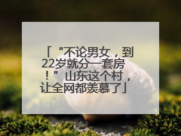 “不论男女，到22岁就分一套房！”山东这个村，让全网都羡慕了