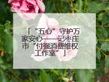 “五心”守护万家安心——记枣庄市“付强消费维权工作室”