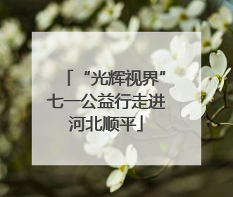 “光辉视界”七一公益行走进河北顺平
