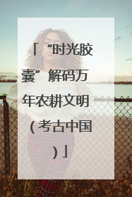 “时光胶囊”解码万年农耕文明（考古中国）