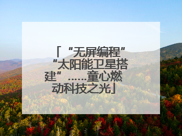 “无屏编程”“太阳能卫星搭建”……童心燃动科技之光