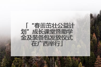 “春蕾茁壮公益计划”成长课堂暨助学金及装备包发放仪式在广西举行