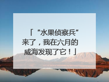 “水果侦察兵”来了，我在六月的威海发现了它！
