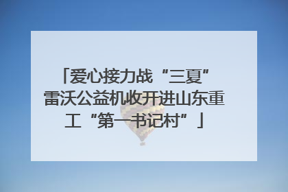 爱心接力战“三夏” 雷沃公益机收开进山东重工“第一书记村”