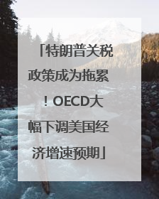 特朗普关税政策成为拖累！OECD大幅下调美国经济增速预期