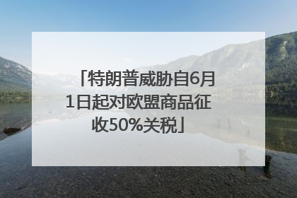 特朗普威胁自6月1日起对欧盟商品征收50%关税