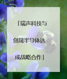 瑞声科技与创晟半导体达成战略合作