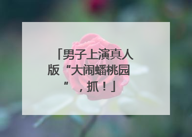 男子上演真人版“大闹蟠桃园”，抓！