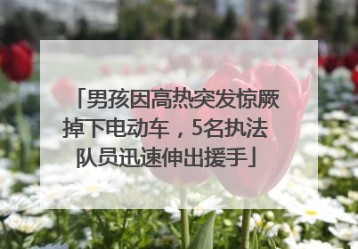 男孩因高热突发惊厥掉下电动车，5名执法队员迅速伸出援手