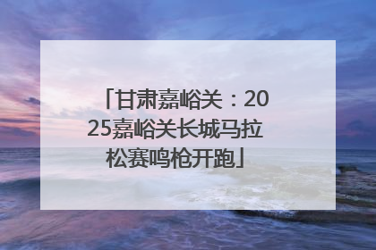 甘肃嘉峪关：2025嘉峪关长城马拉松赛鸣枪开跑