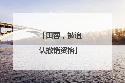 田蓉，被追认撤销资格