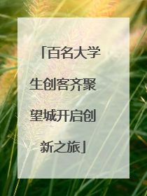 百名大学生创客齐聚望城开启创新之旅