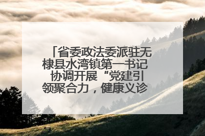 省委政法委派驻无棣县水湾镇第一书记 协调开展“党建引领聚合力，健康义诊惠乡亲”义诊活动