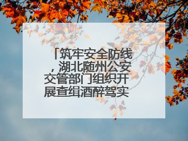 筑牢安全防线，湖北随州公安交管部门组织开展查缉酒醉驾实战演练活动