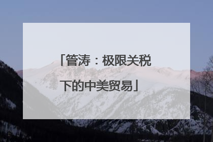 管涛：极限关税下的中美贸易