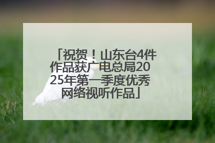 祝贺！山东台4件作品获广电总局2025年第一季度优秀网络视听作品