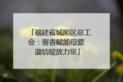 福建省城厢区总工会：馨香赋能母爱 温情绽放力量