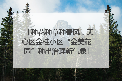种花种草种春风，天心区金桂小区“金美花园”种出治理新气象