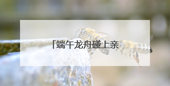 端午龙舟碰上亲子游，这三天小长假有点儿萌