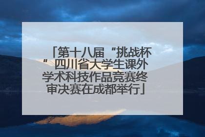 第十八届“挑战杯”四川省大学生课外学术科技作品竞赛终审决赛在成都举行