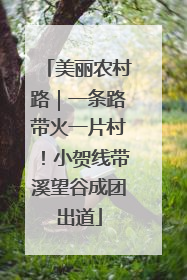 美丽农村路｜一条路带火一片村！小贺线带溪望谷成团出道