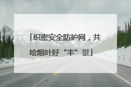 织密安全防护网，共绘烟叶好“丰”景
