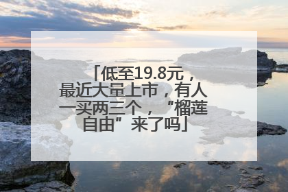 低至19.8元，最近大量上市，有人一买两三个，“榴莲自由”来了吗