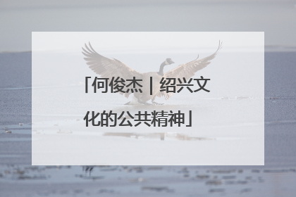 何俊杰｜绍兴文化的公共精神