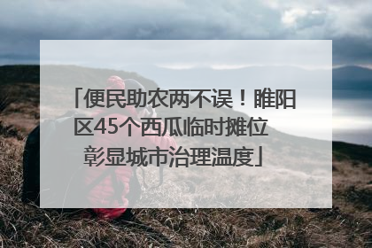 便民助农两不误！睢阳区45个西瓜临时摊位 彰显城市治理温度