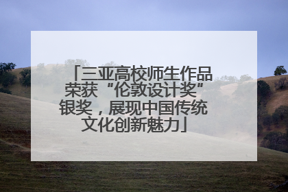 三亚高校师生作品荣获“伦敦设计奖”银奖，展现中国传统文化创新魅力