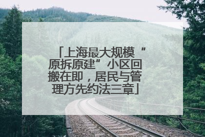 上海最大规模“原拆原建”小区回搬在即，居民与管理方先约法三章