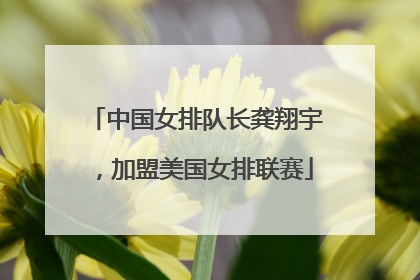 中国女排队长龚翔宇，加盟美国女排联赛