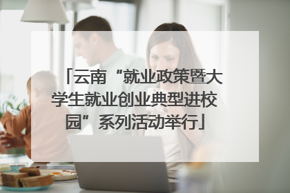 云南“就业政策暨大学生就业创业典型进校园”系列活动举行