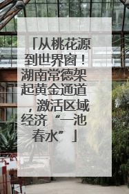 从桃花源到世界窗！湖南常德架起黄金通道，激活区域经济“一池春水”