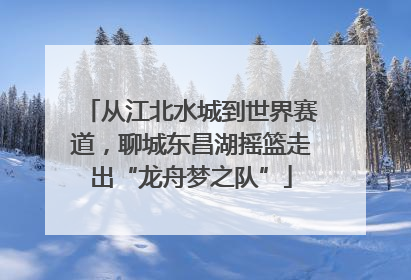 从江北水城到世界赛道，聊城东昌湖摇篮走出“龙舟梦之队”