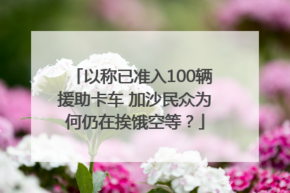 以称已准入100辆援助卡车 加沙民众为何仍在挨饿空等？