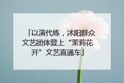 以演代练，沭阳群众文艺团体登上“茉莉花开”文艺直通车