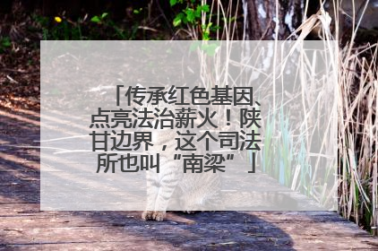 传承红色基因、点亮法治薪火！陕甘边界，这个司法所也叫“南梁”