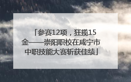 参赛12项，狂揽15金——崇阳职校在咸宁市中职技能大赛斩获佳绩