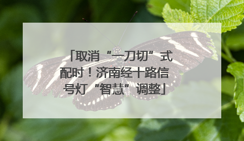 取消“一刀切”式配时！济南经十路信号灯“智慧”调整
