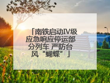 南铁启动Ⅳ级应急响应停运部分列车 严防台风“蝴蝶”