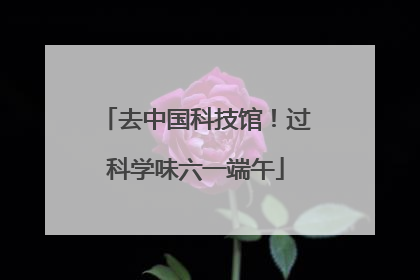 去中国科技馆！过科学味六一端午