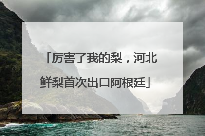 厉害了我的梨，河北鲜梨首次出口阿根廷