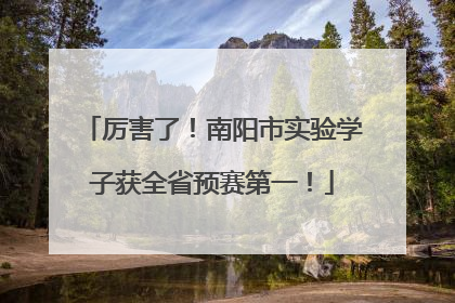 厉害了！南阳市实验学子获全省预赛第一！